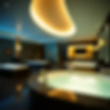 Relaxing spa area with serene atmosphere and luxurious features