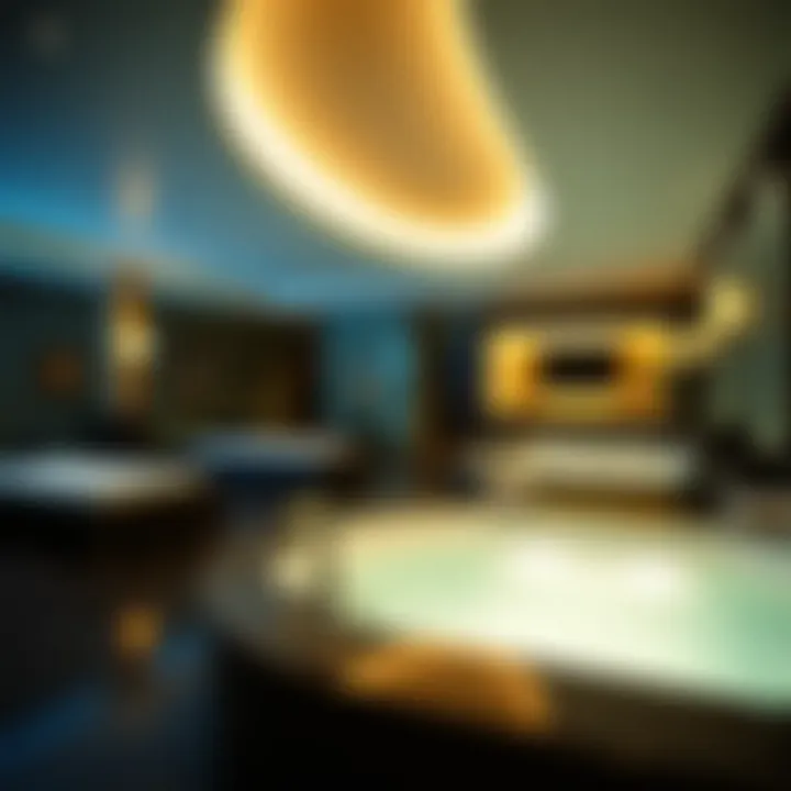 Relaxing spa area with serene atmosphere and luxurious features