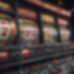 A close-up view of a vibrant slot machine featuring animated bonus rounds