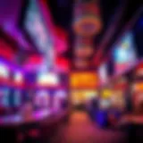 Interior view of Barstool Sportsbook showcasing its vibrant atmosphere