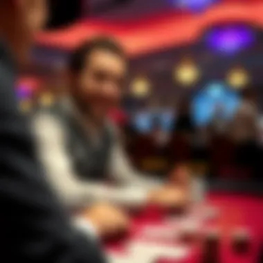 A friendly dealer explaining the rules of blackjack