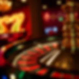 A vibrant roulette wheel spinning with excitement