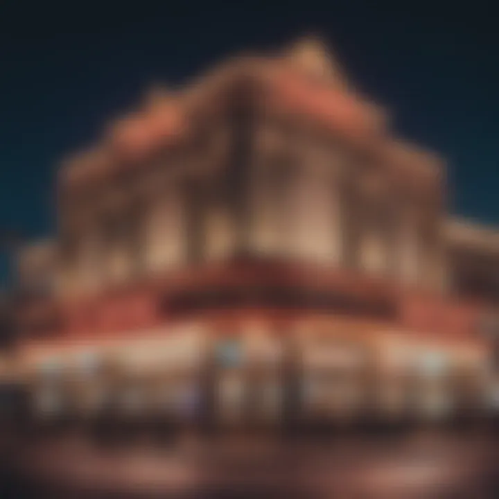 Stunning view of a casino exterior at night