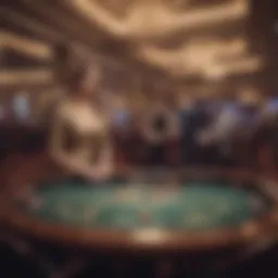 Elegant gaming table at a high-end casino