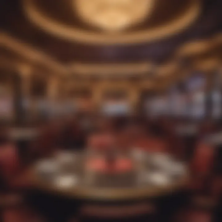 Luxurious restaurant inside a popular casino