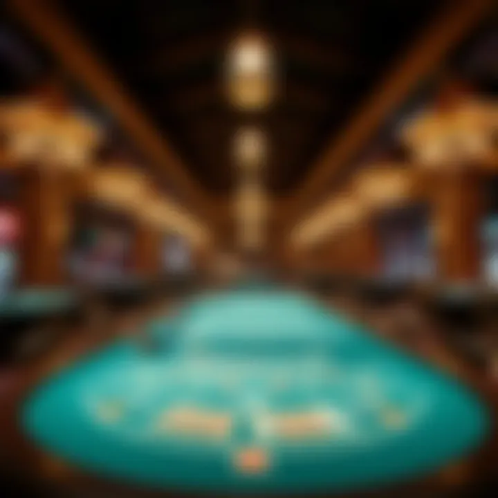 Elegant casino interior showcasing high-end gaming tables
