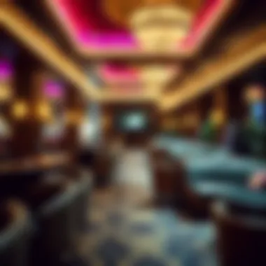 A luxurious lounge area within a casino for relaxation