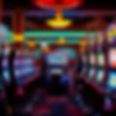 A wide array of slot machines in a vibrant casino
