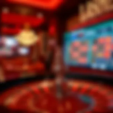 Experience Online Roulette Digital interface of an online casino roulette game