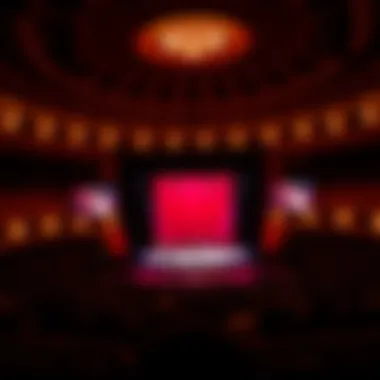 Interior view highlighting the stage setup during a concert