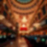 A grand view of Caesars Palace showcasing its architectural magnificence and vibrant casino scene