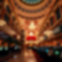 A grand view of Caesars Palace showcasing its architectural magnificence and vibrant casino scene