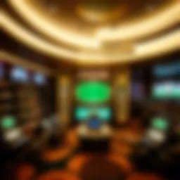 Luxurious interior of Caesars Sportsbook in Las Vegas