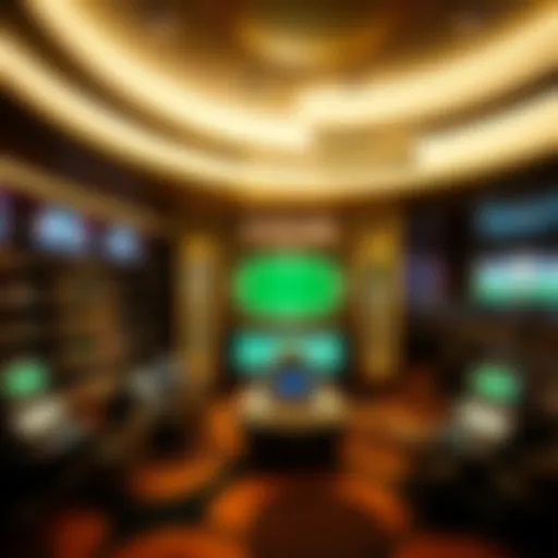 Luxurious interior of Caesars Sportsbook in Las Vegas