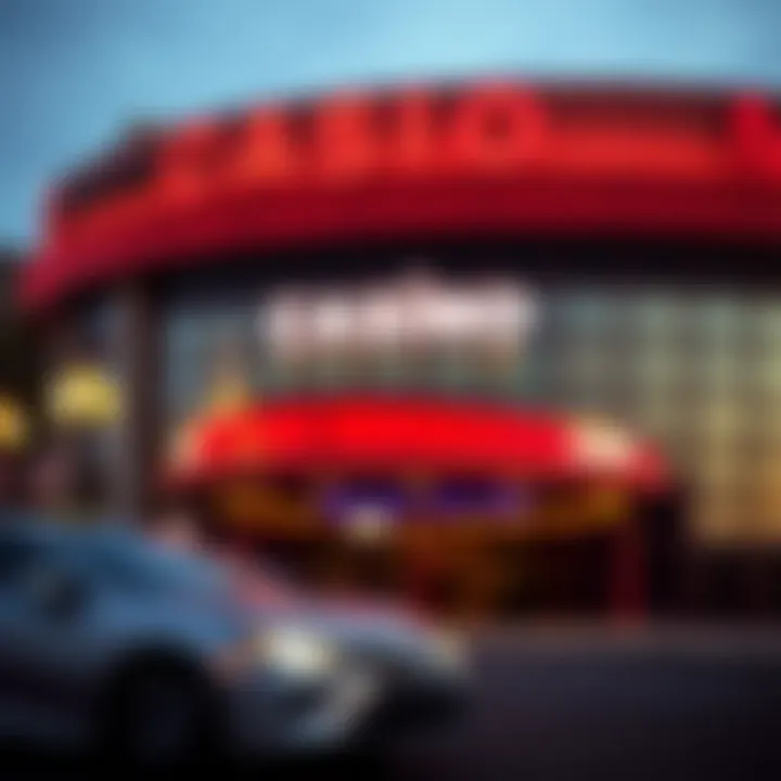 Exterior view of Casino Bensalem at dusk