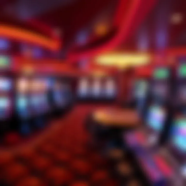 Interior gaming floor showcasing slot machines and tables