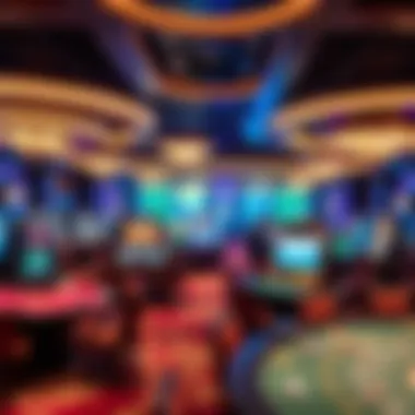 Luxurious gaming floor filled with various table games