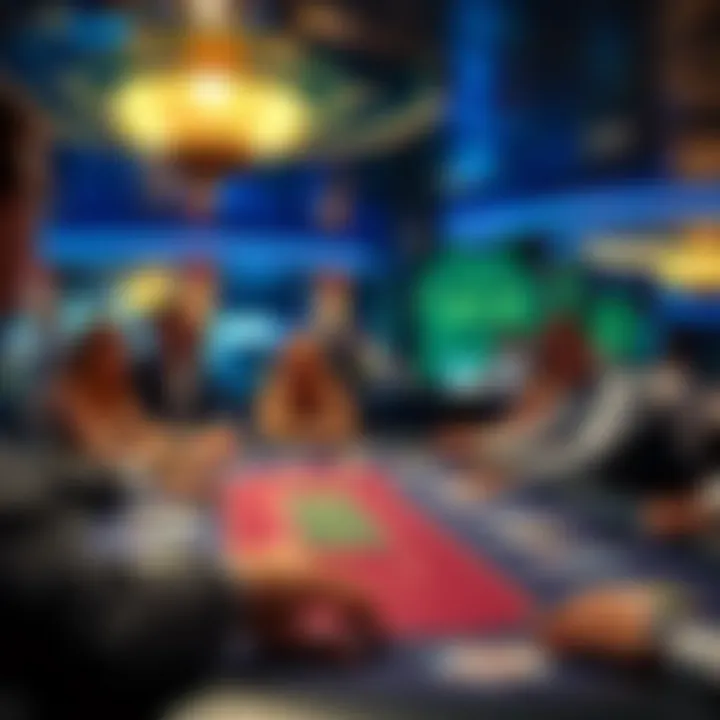 A lively blackjack table filled with excitement