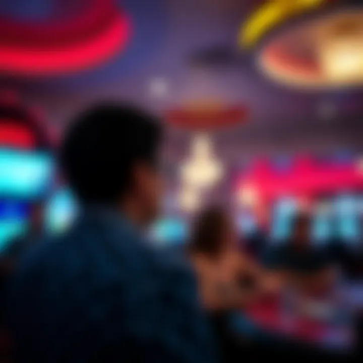 Atmospheric Experience at Commerce Casino Patrons enjoying the atmosphere of the casino