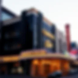 Exterior view of the Commerce Club Casino showcasing its architectural design