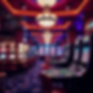 Vibrant Gaming Environment at Commerce Club Casino Interior layout of gaming tables and slot machines in the casino