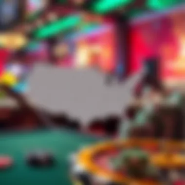 An infographic showcasing the regulatory landscape of online gambling in the United States