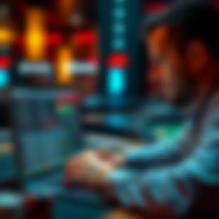 Mastering Betting Strategies A person analyzing betting odds on a laptop