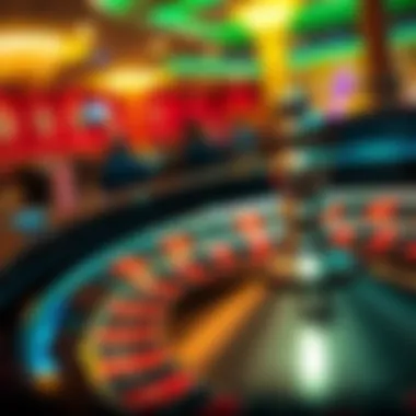 The Thrill of the Roulette Wheel A vibrant roulette wheel spinning with colorful chips
