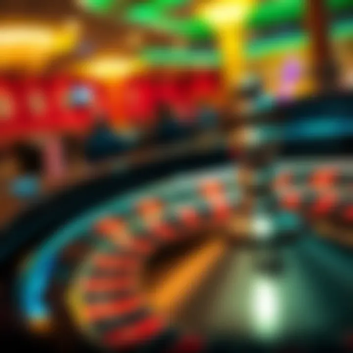 The Thrill of the Roulette Wheel A vibrant roulette wheel spinning with colorful chips