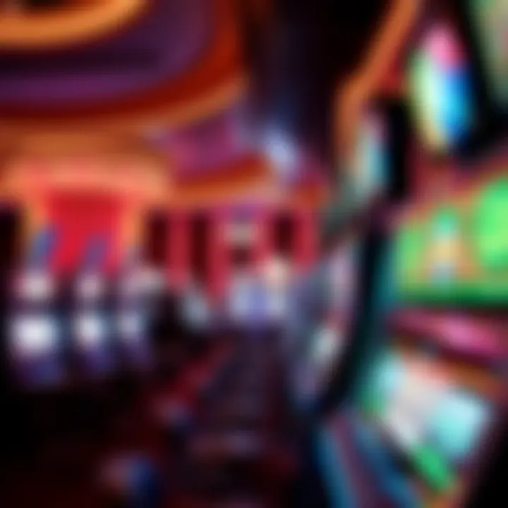 Interior gaming area filled with slot machines