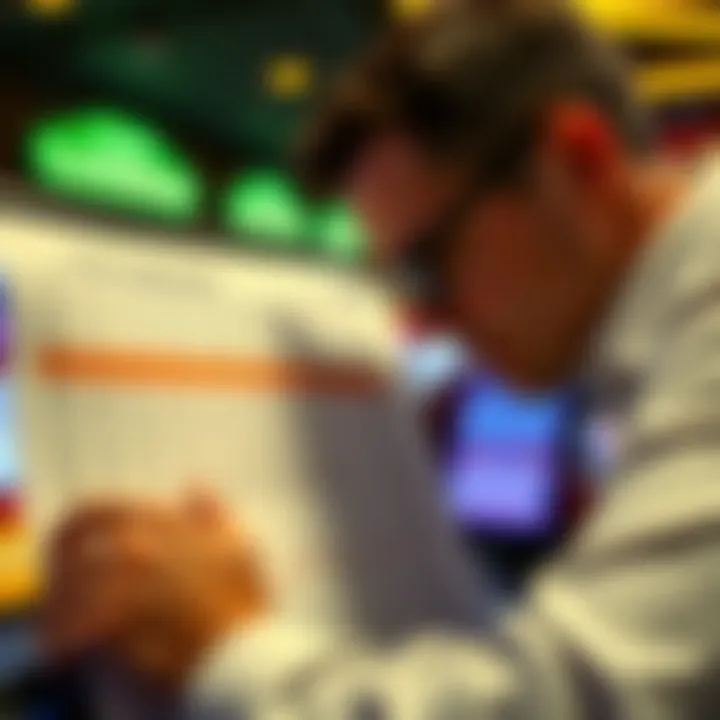 Lottery Draw Statistics A person contemplating over a statistical chart related to lottery draws