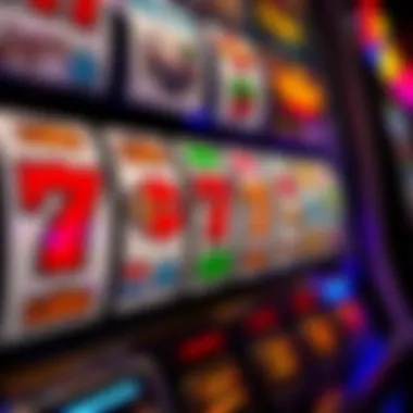 Diverse Slot Machine Symbols and Themes A close-up of slot machine symbols showcasing different themes and designs