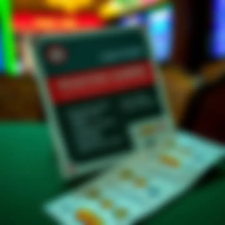 A responsible gambling brochure alongside scratch-off tickets emphasizing smart play.