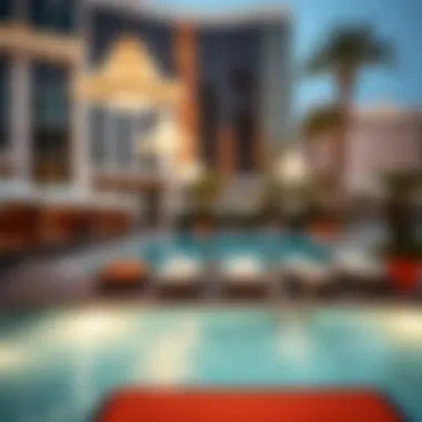 Luxurious lounging area at the Downtown Grand pool