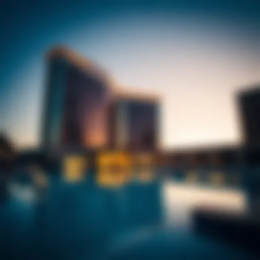 Serene view of Downtown Grand Las Vegas pool under a clear sky