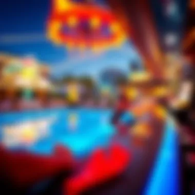 Vibrant poolside bar scene at Downtown Grand Las Vegas