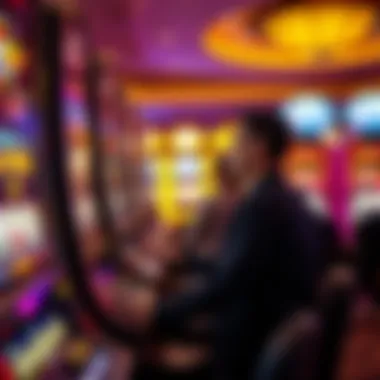 Engagement and Strategy at the Slots Player engaging with a top-rated slot machine