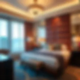 Luxurious hotel room with elegant decor