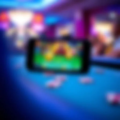 A smartphone displaying a gaming app interface