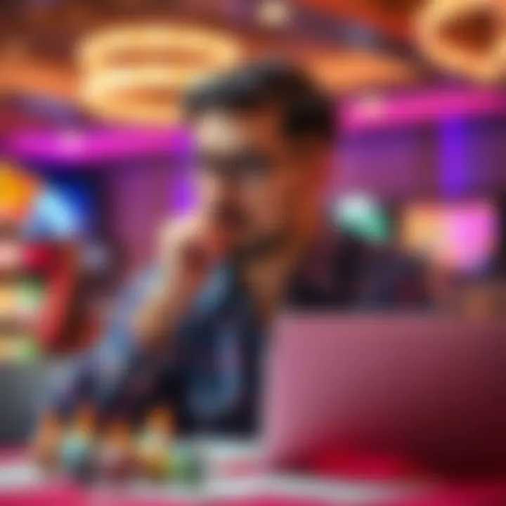 Strategizing for Lottery Success A thoughtful person contemplating strategies while reviewing lottery odds