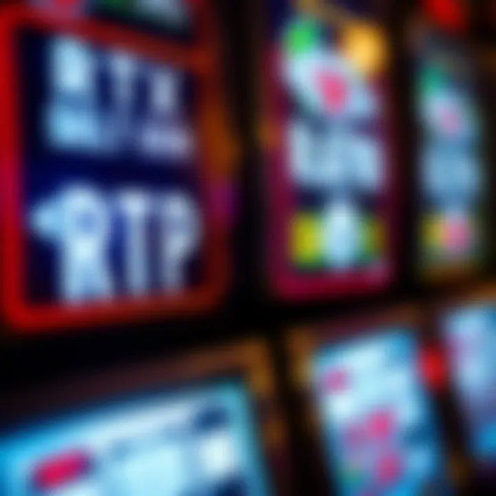 High Return to Player Percentage Display Close-up of a slot machine's digital screen showing high RTP