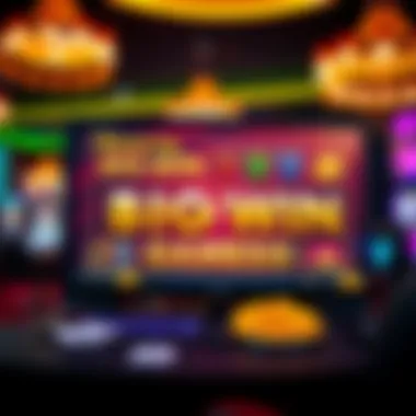 A vibrant online casino interface showcasing big win games