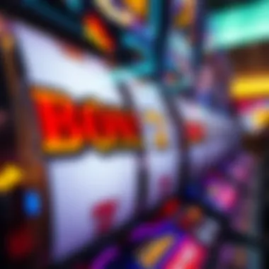 Close-up of Bonus Feature in Slot Game Close-up of a bonus feature in online slot game