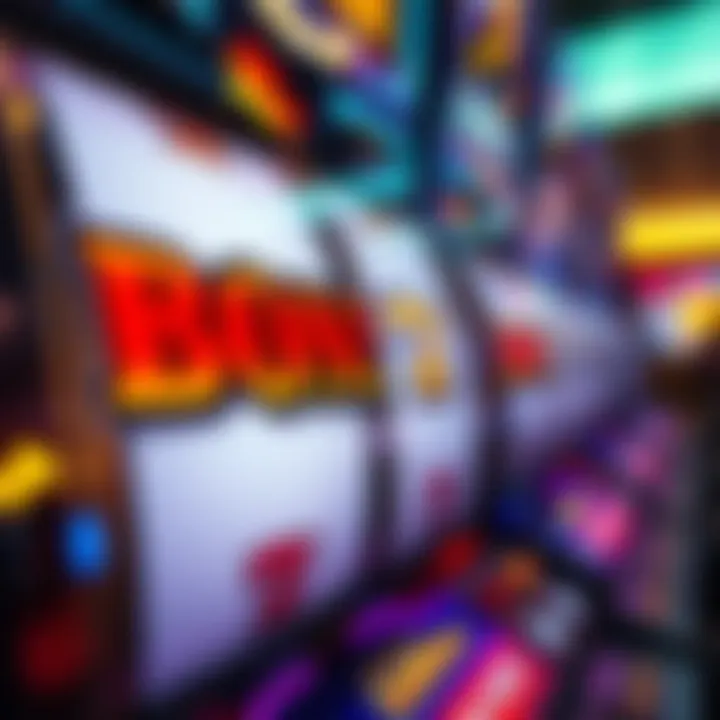 Close-up of Bonus Feature in Slot Game Close-up of a bonus feature in online slot game