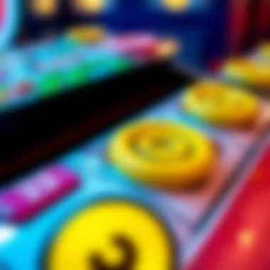 Close-up of candy symbols in an online slot game