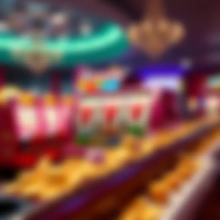 Graphical representation of strategies for playing candy slots