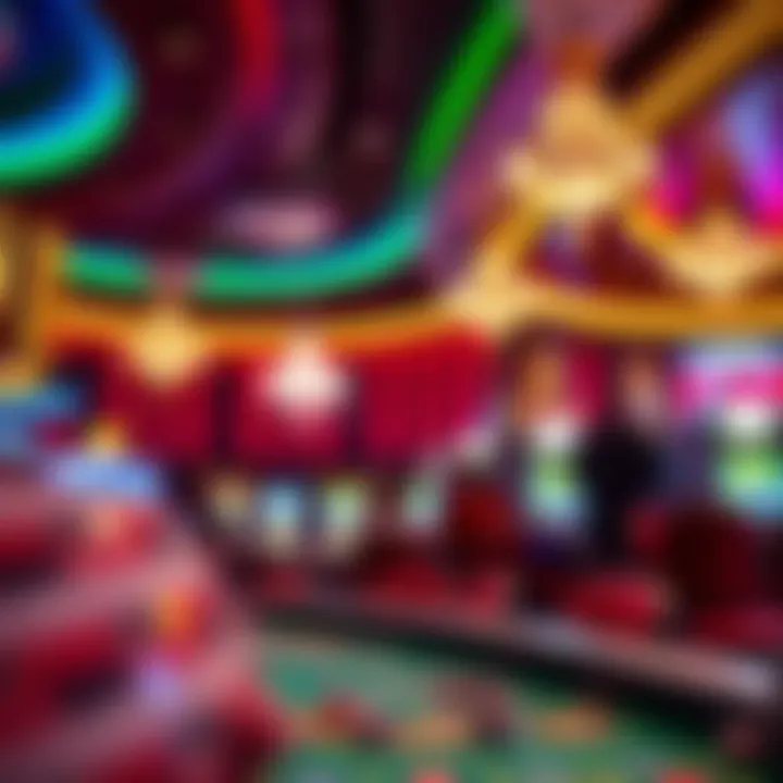 Vibrant Atmosphere of a Casino Luxurious casino interior showcasing vibrant atmosphere