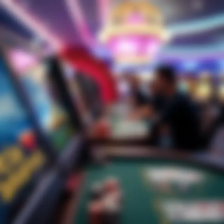 Gambling tables showcasing diverse gaming options