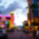 Panoramic view of Dorado's vibrant casino strip