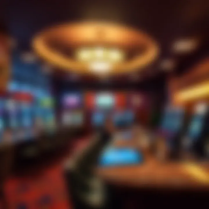 An elegant bar area within the casino offering drinks and ambiance